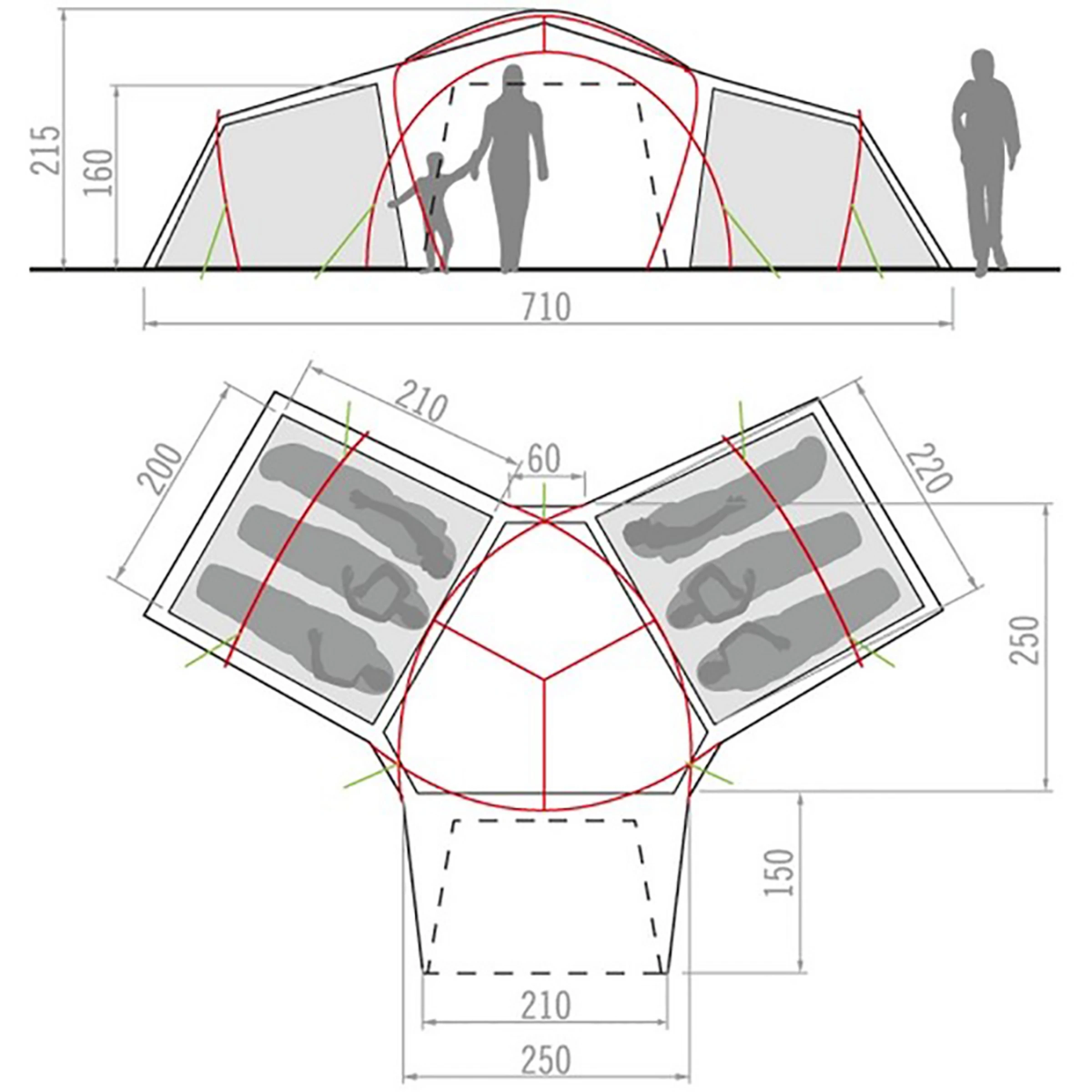 VAUDE Badawi Long Tent - Bilde 2