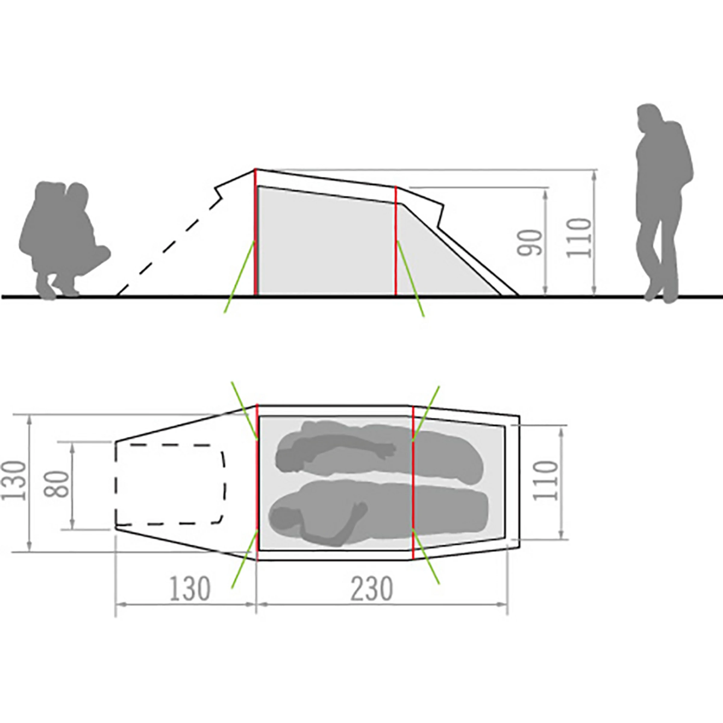 VAUDE Arco 2P Tunnel Tent - Bilde 5