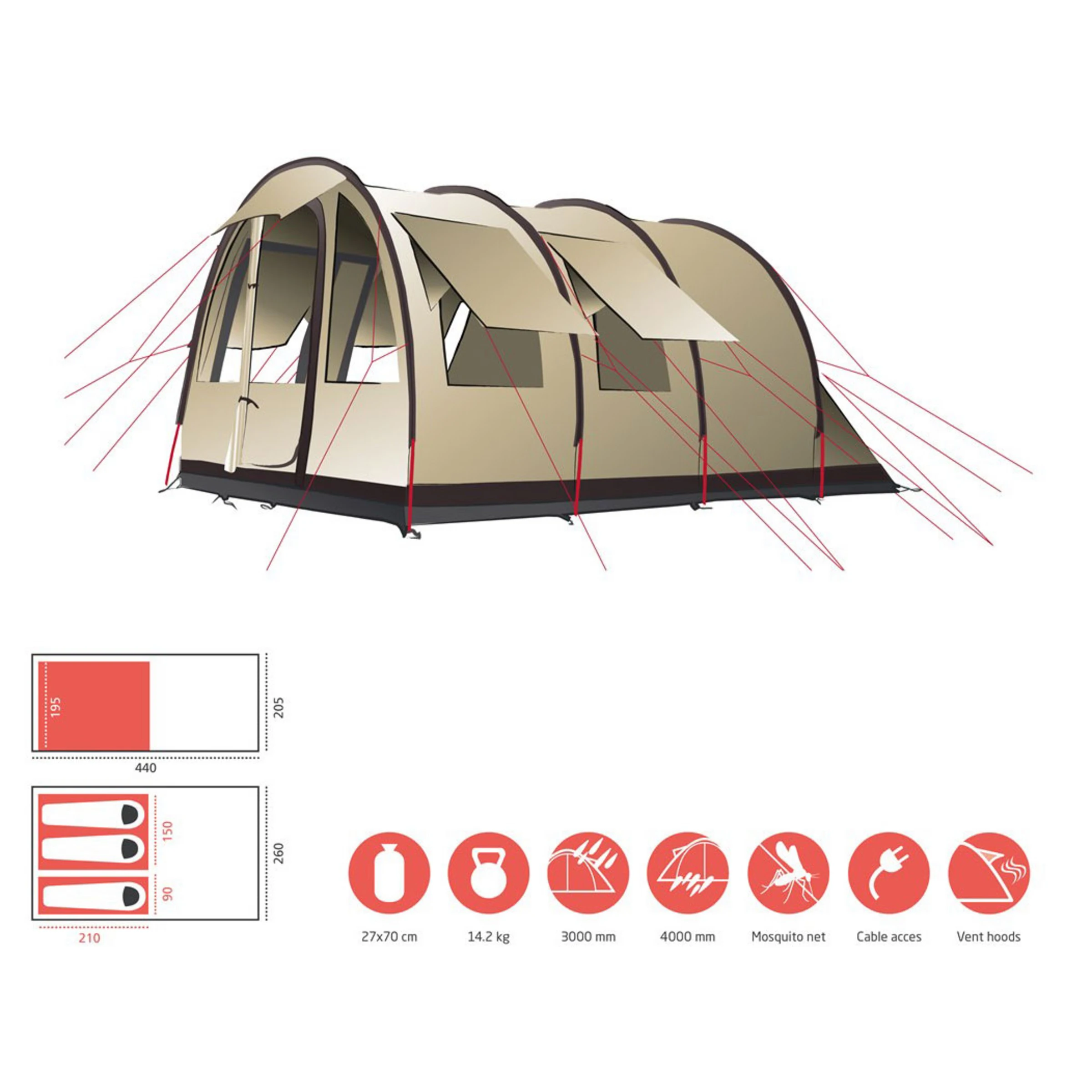 Grand Canyon Helena 3 Tent - Bilde 11