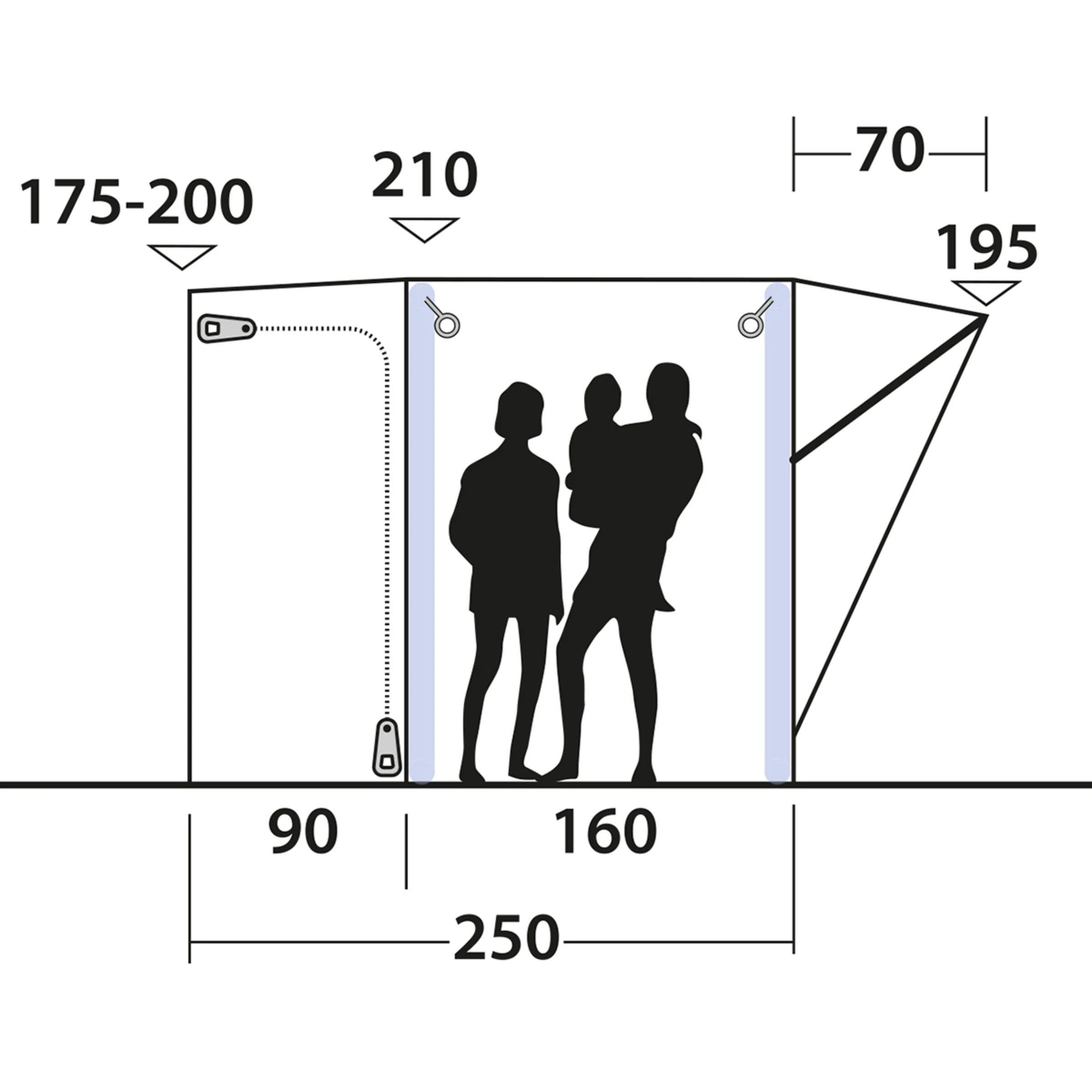 Outwell Newburg 160 Air Awning - Bilde 3
