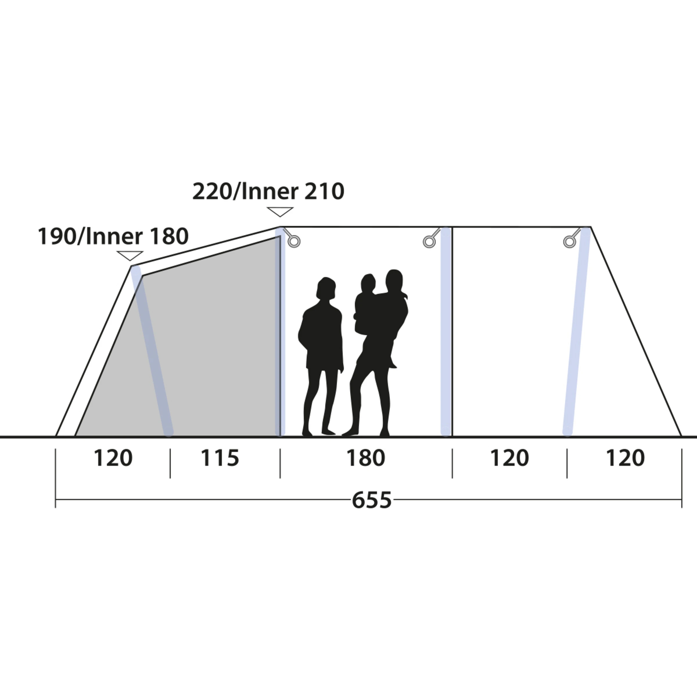 Outwell Parkdale 6PA Tent - Bilde 11