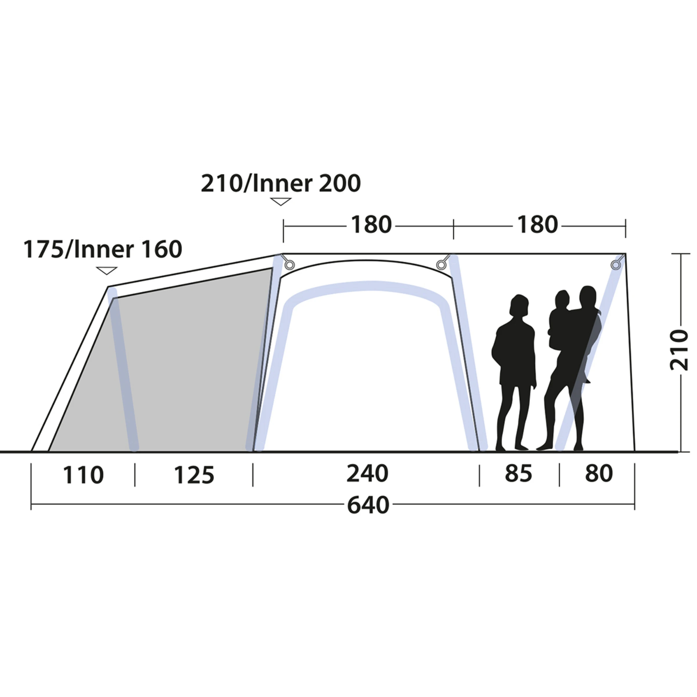 Outwell Oakdale 5PA Tent - Bilde 13