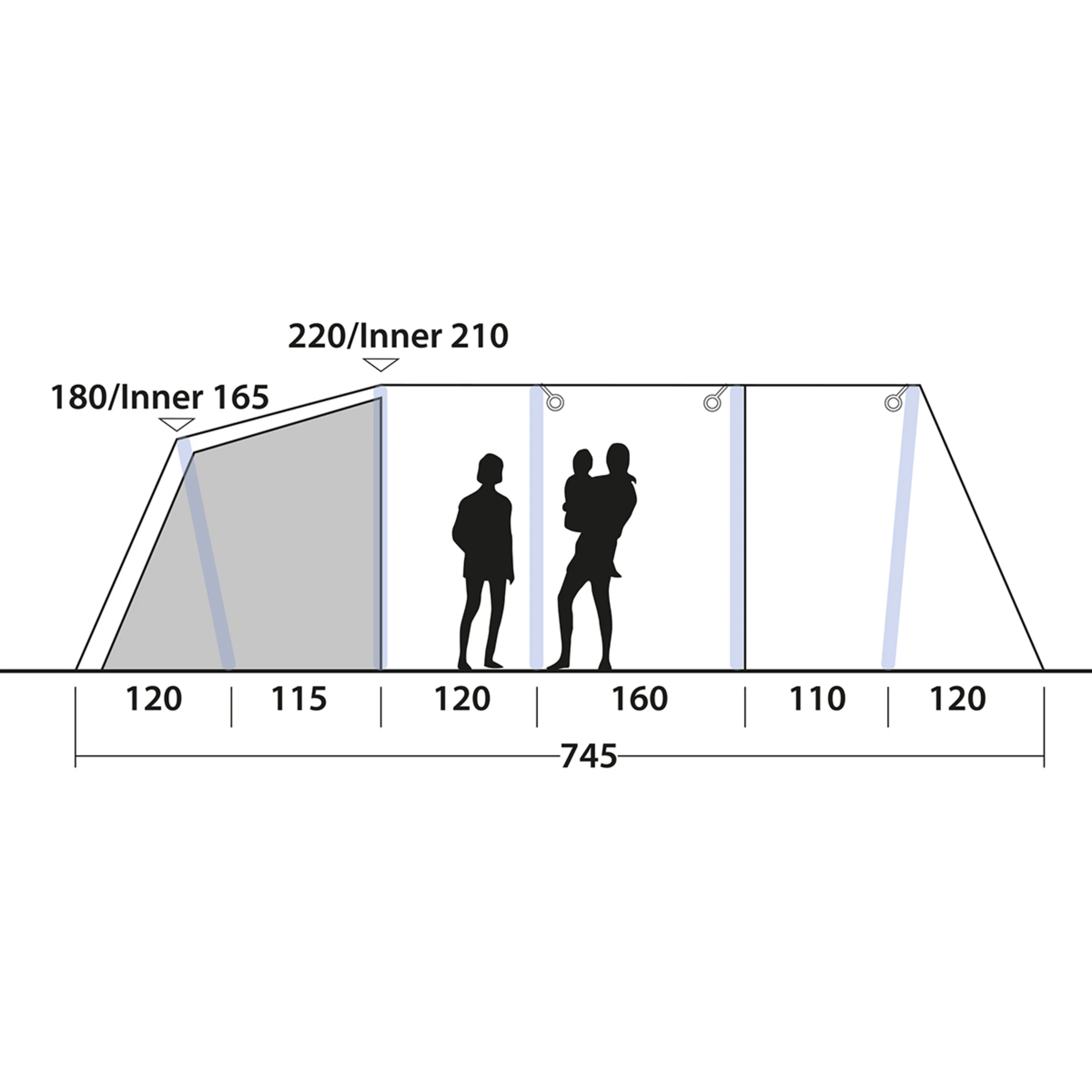 Outwell Knightdale 8PA Tent - Bilde 13