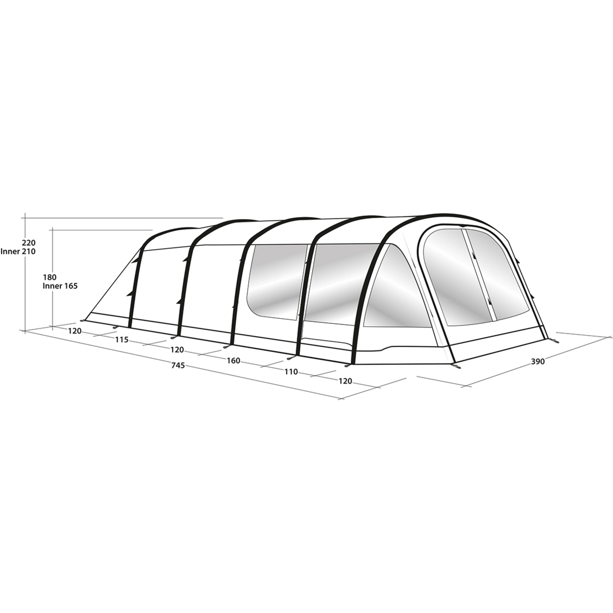 Outwell Knightdale 8PA Tent - Bilde 14