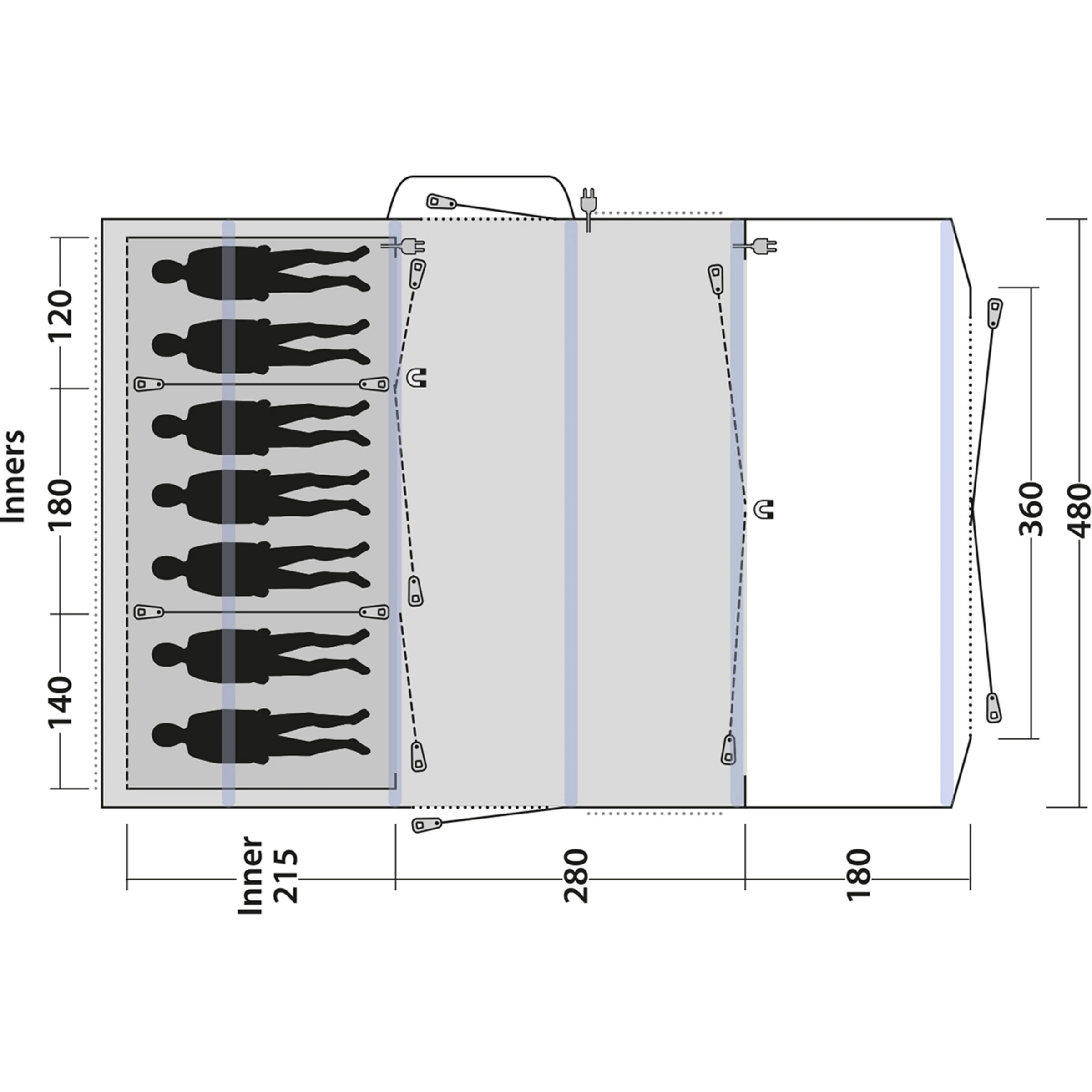 Outwell Sundale 7PA Tent - Bilde 12