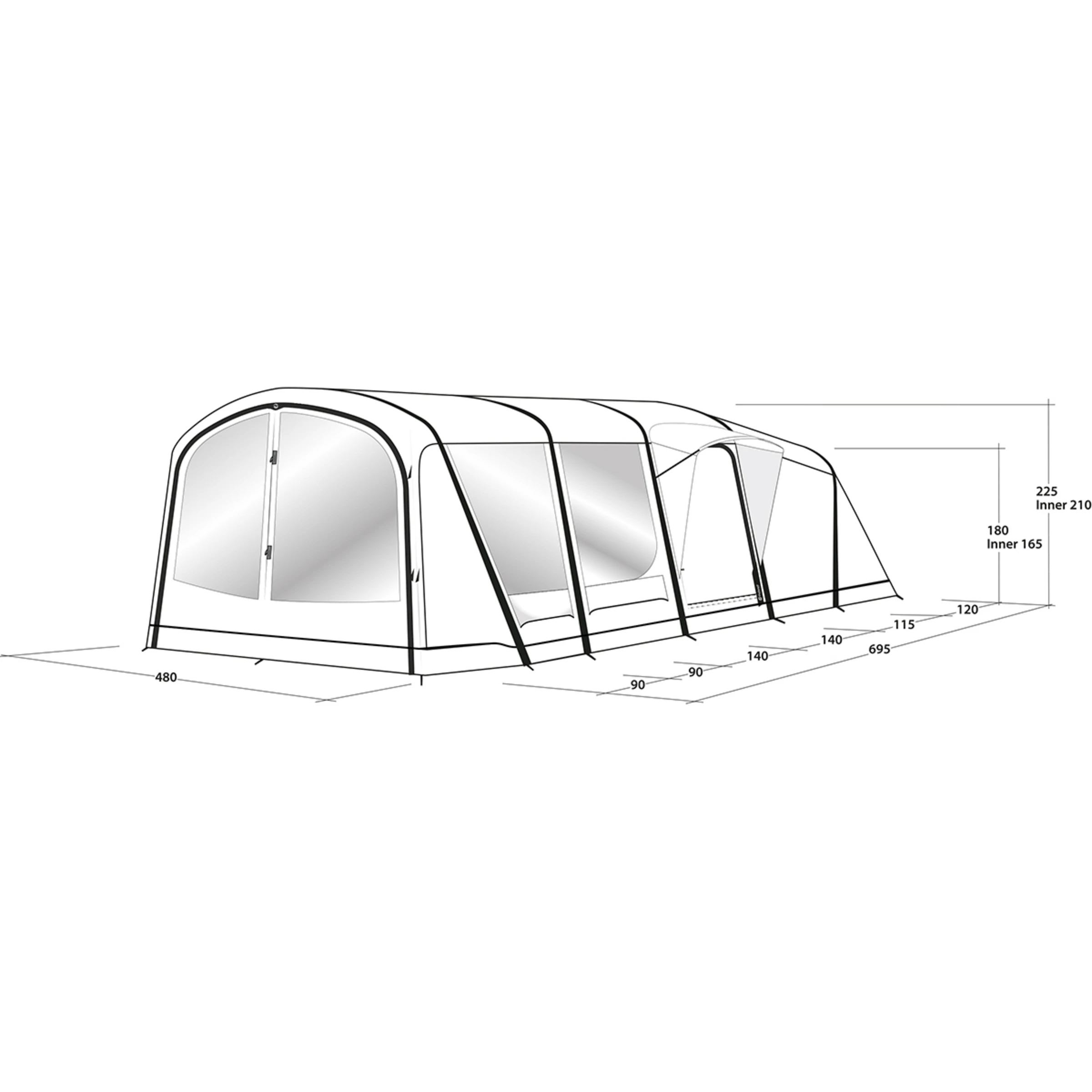 Outwell Sundale 7PA Tent - Bilde 14