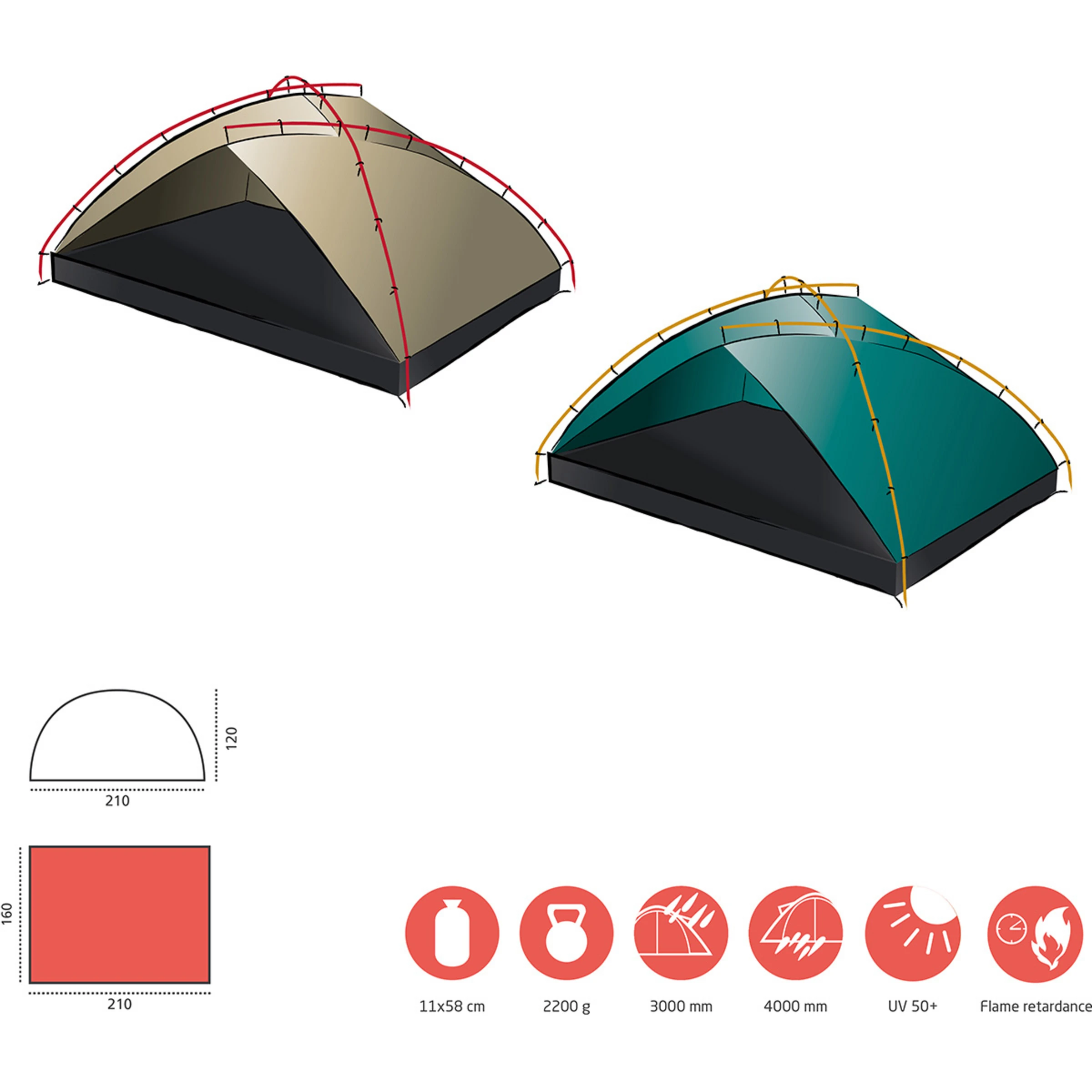 Grand Canyon Tonto Beach 3 Tent - Bilde 10