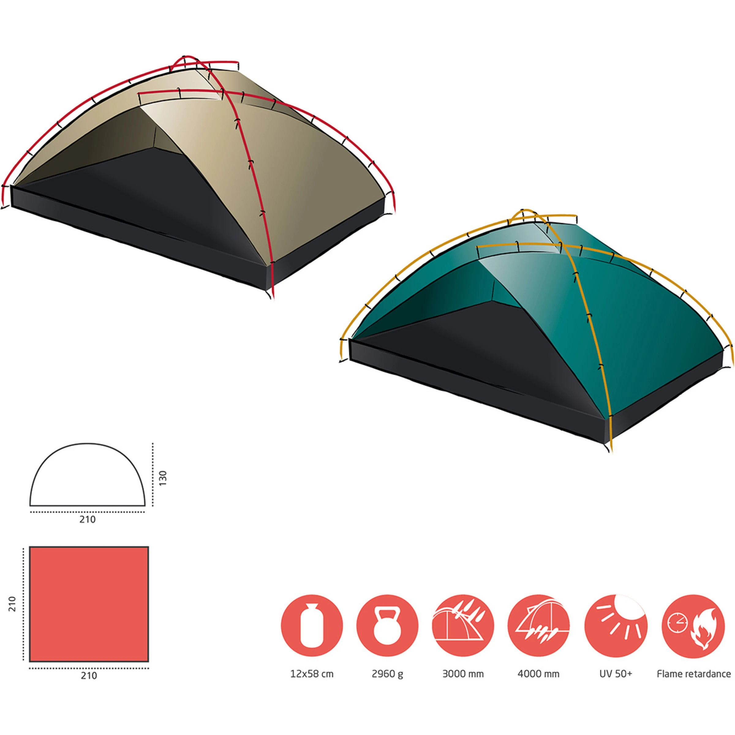 Grand Canyon Tonto Beach 4 Tent - Bilde 10