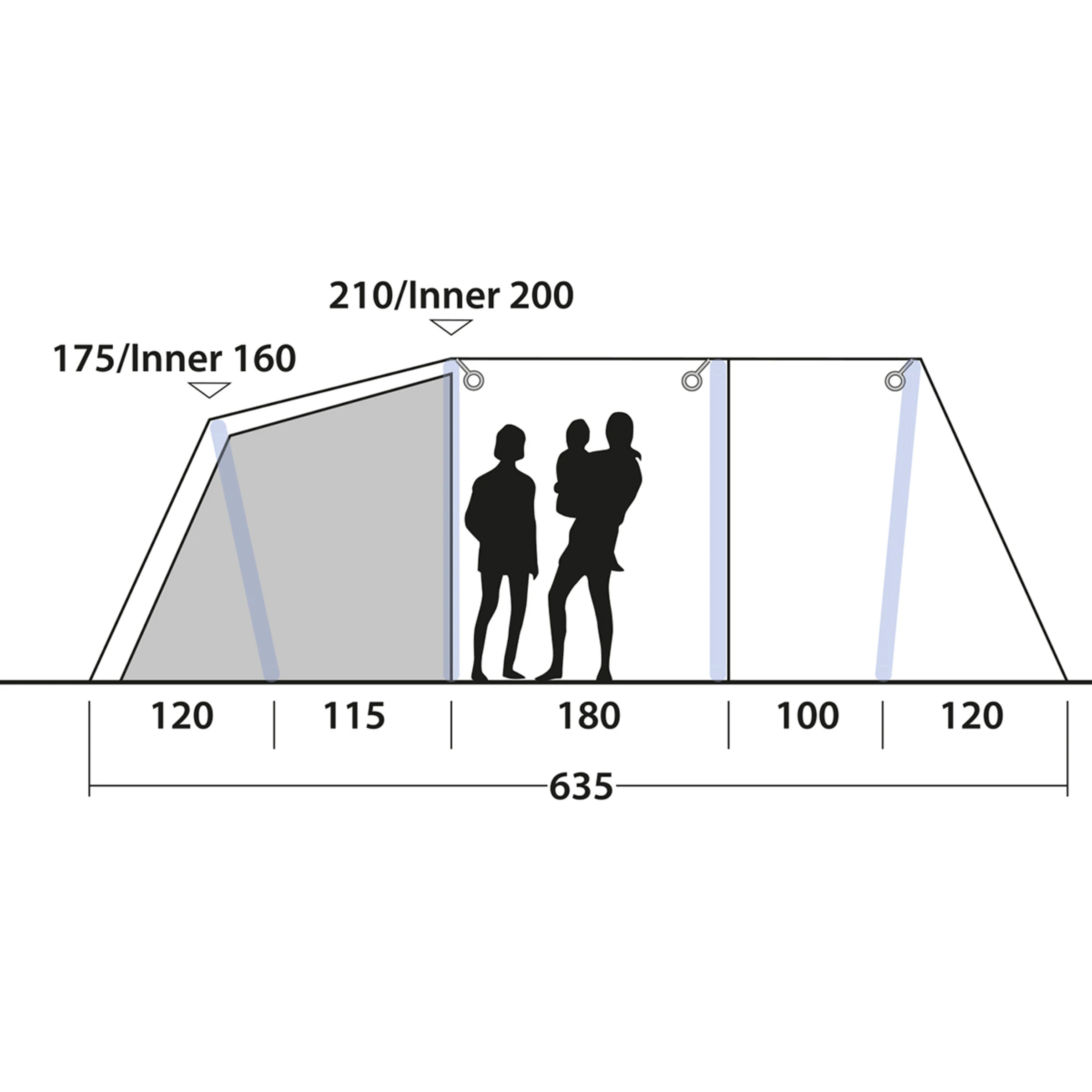 Outwell Parkdale 4PA Tent - Bilde 11