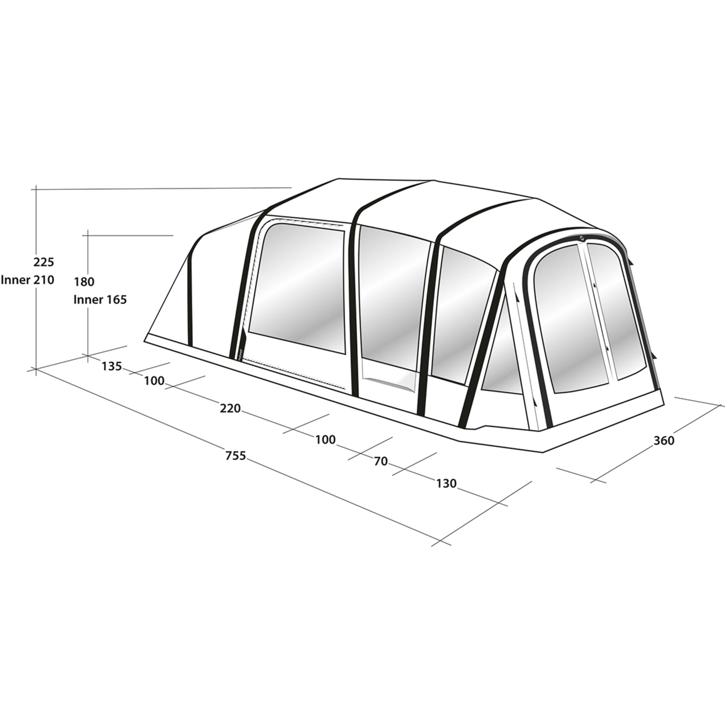 Outwell Jacksondale 5PA Tent - Bilde 20