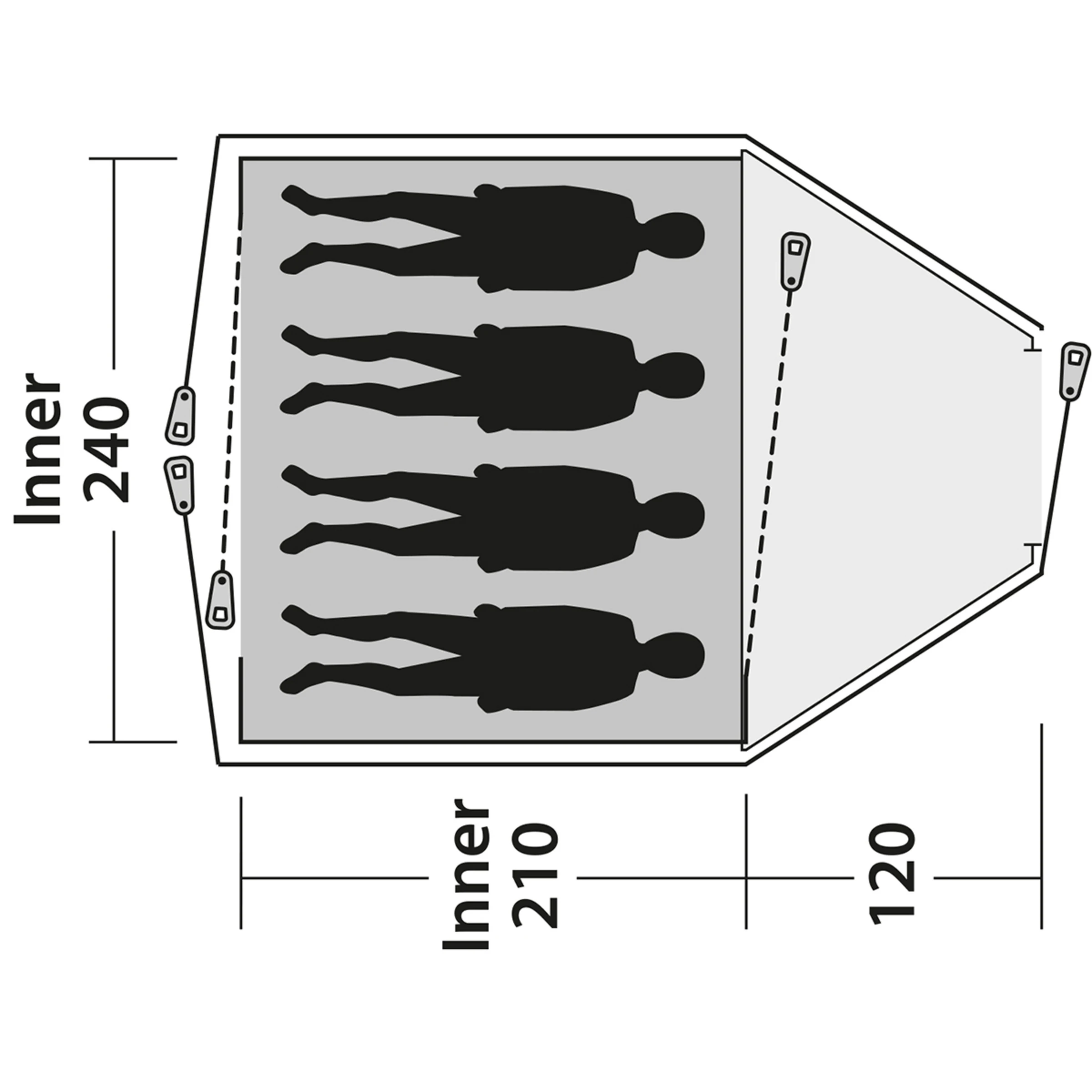 Outwell Cloud 4 Tent - Bilde 19