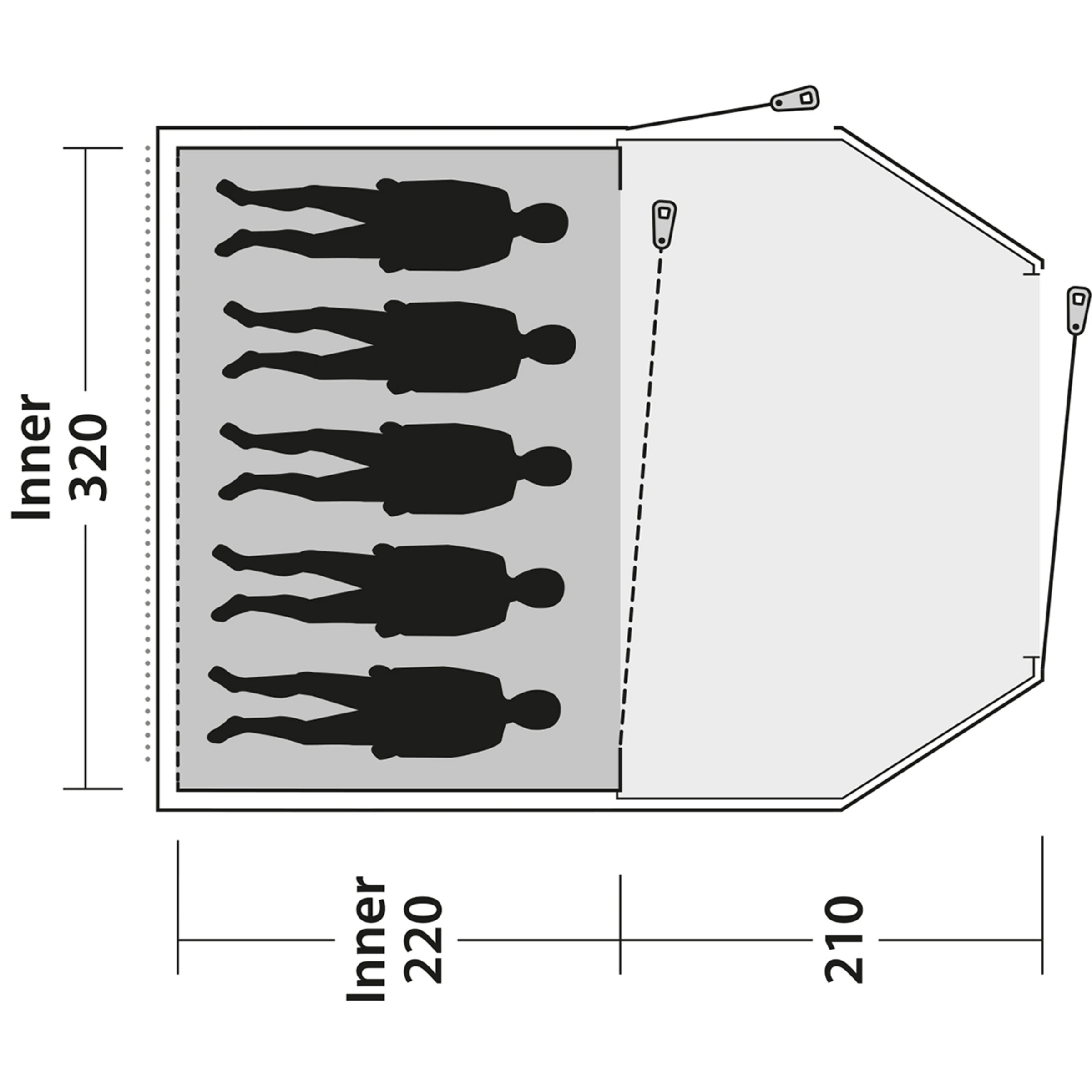 Outwell Earth 5 Tent - Bilde 12