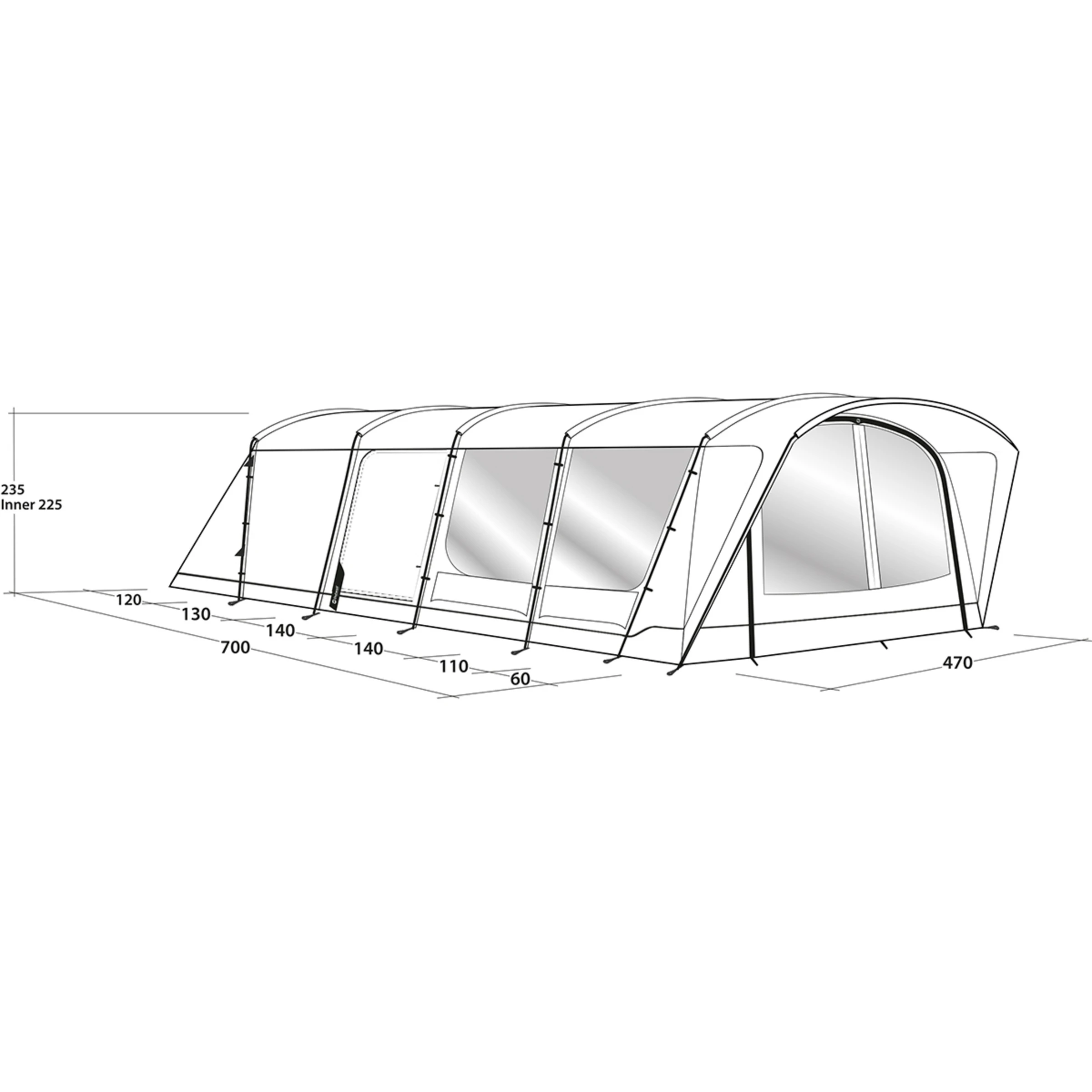 Outwell Vermont 7PE Tent - Bilde 10