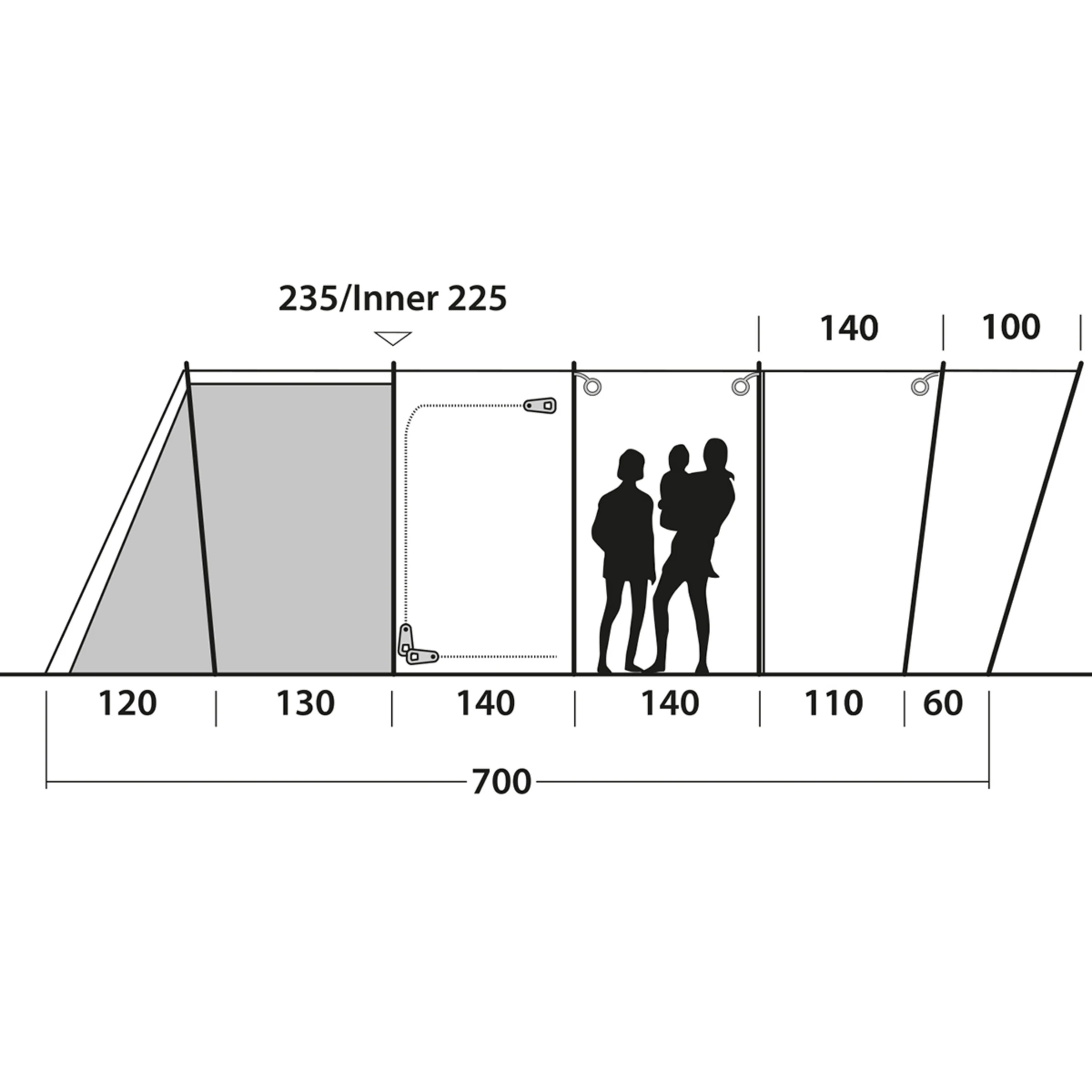 Outwell Vermont 7PE Tent - Bilde 7