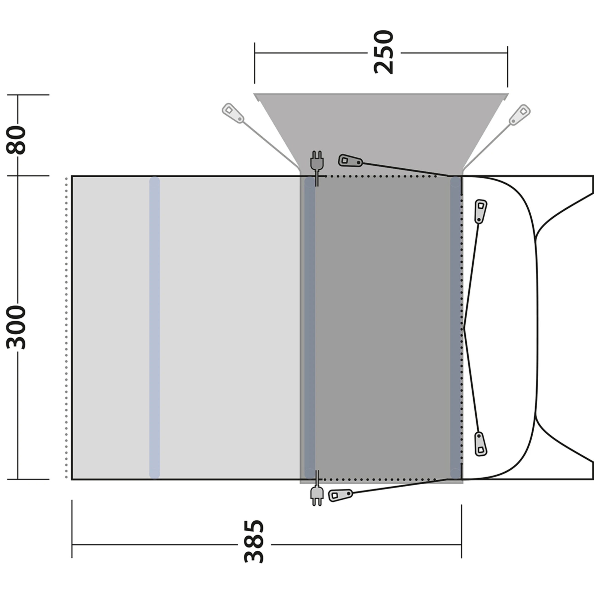 Outwell Blossburg 380 Air Awning - Bilde 6
