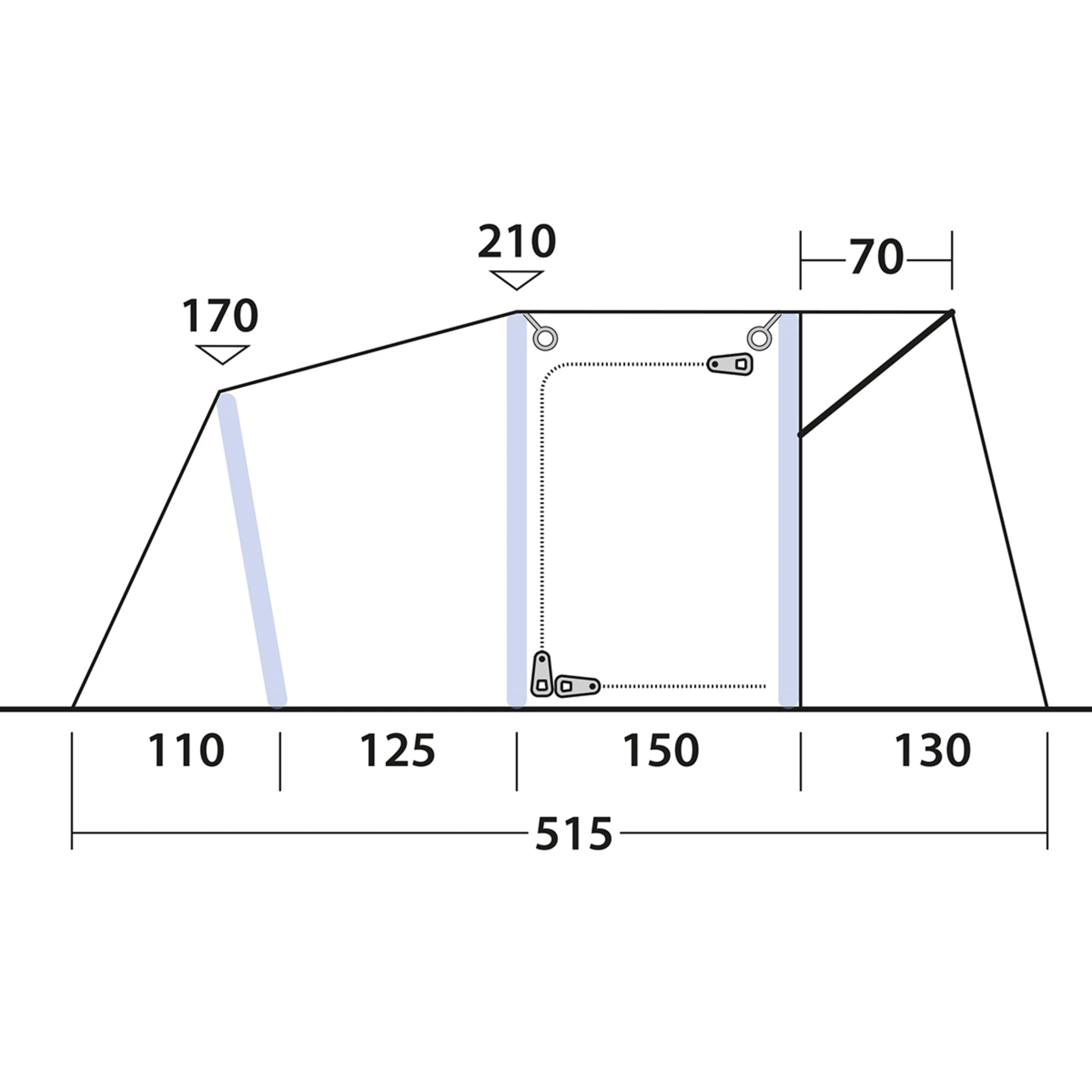 Outwell Blossburg 380 Air Awning - Bilde 7