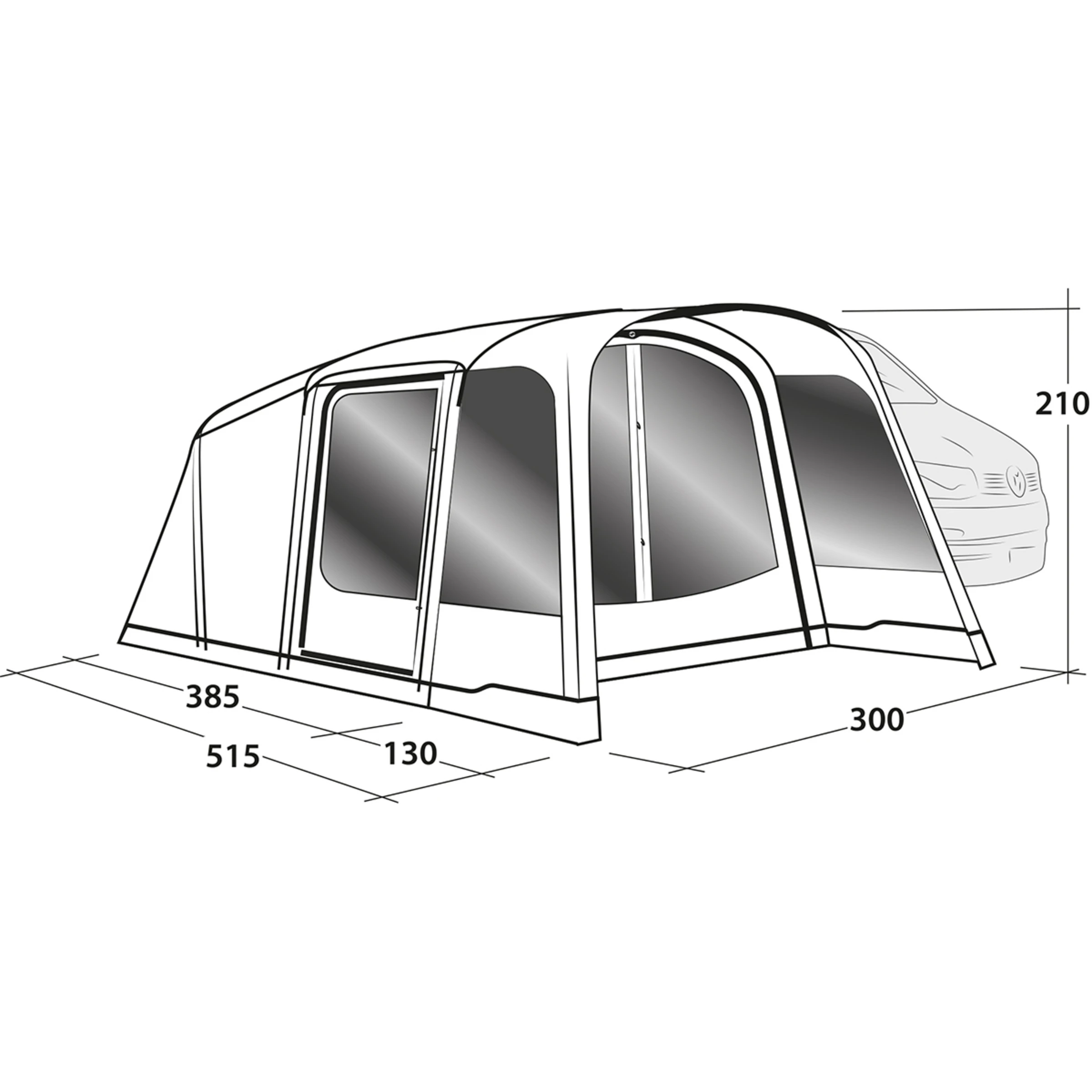 Outwell Blossburg 380 Air Awning - Bilde 8