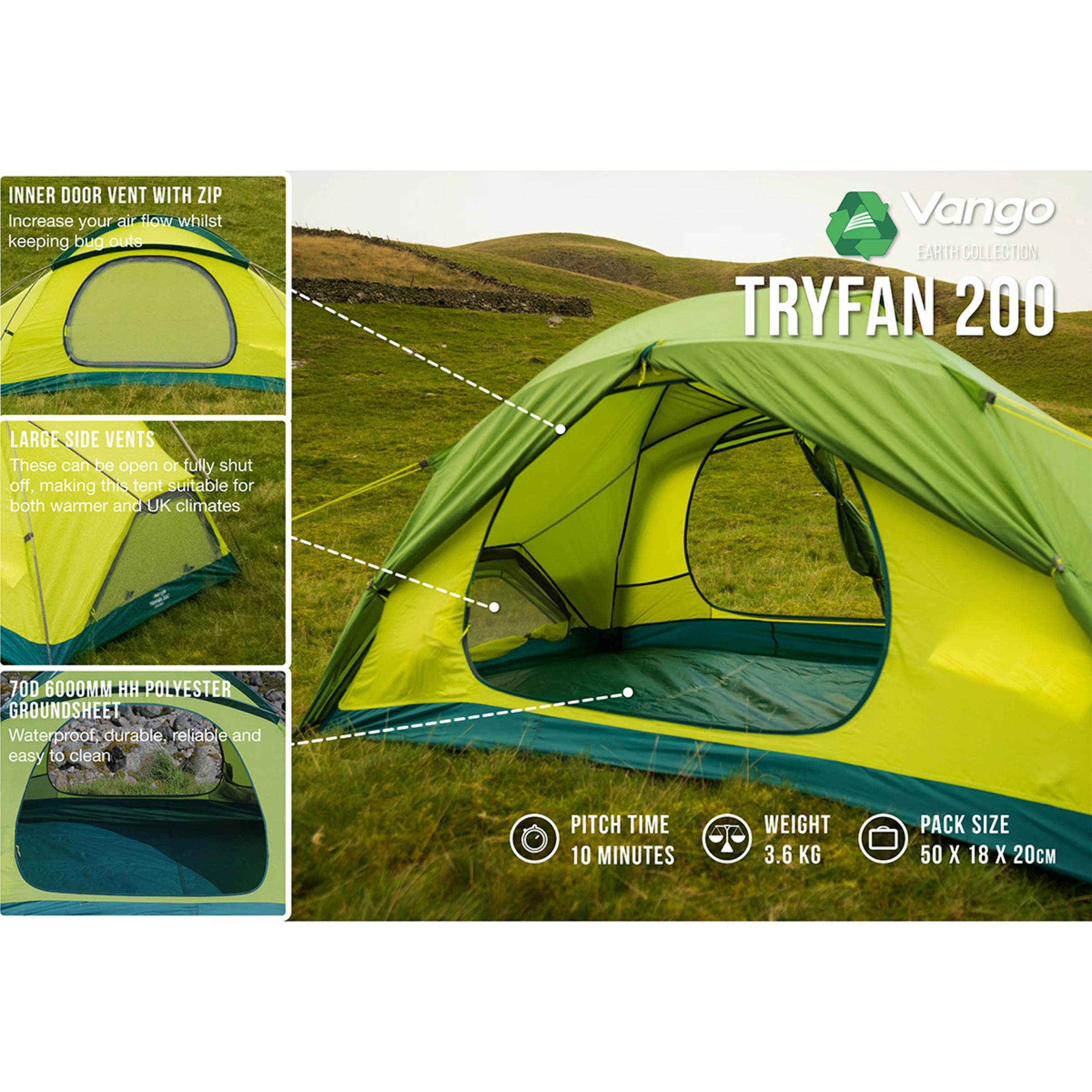 Vango Tryfan 200 Tent - Bilde 3